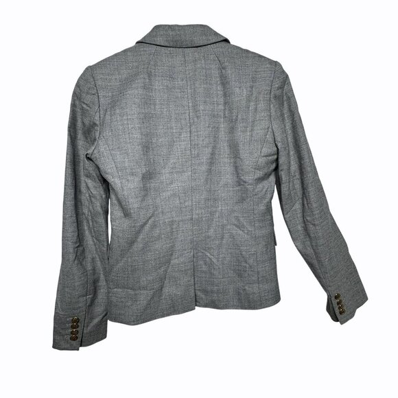 J. Crew Schoolboy Womens Gray Wool Blend Blazer Lightweight casual Size 2 - Picture 2 of 5